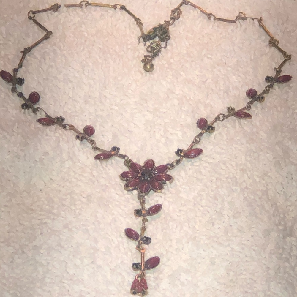 Flower Drop Necklace